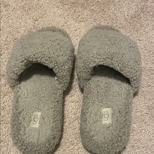 UGG Soft Gray Fleece Slides